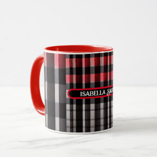 Red Black Abstrakt Play Modern Collection Mugg
