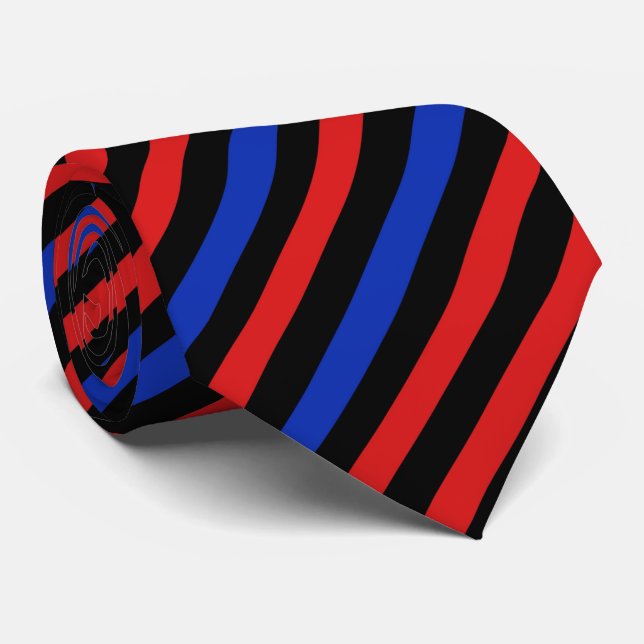 Red, Black and Blue Rand Neck Tie Slips (Rullad)