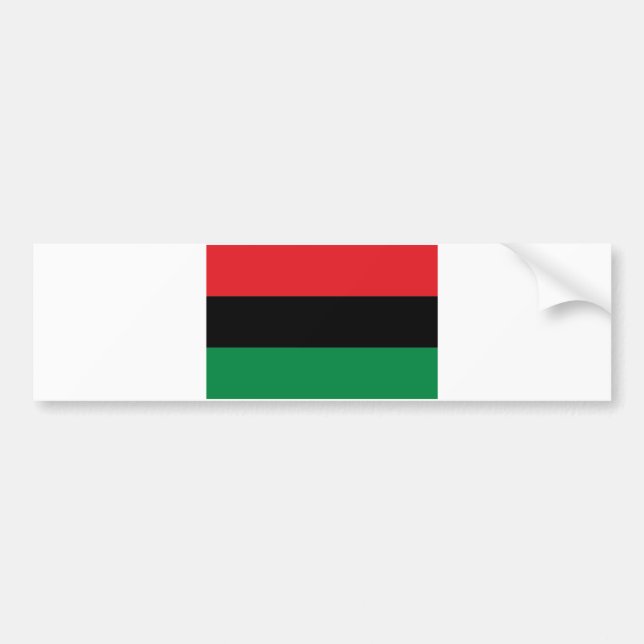 Red Black and Grönt Pan-African UNIA flagga Bildekal (Framsidan)