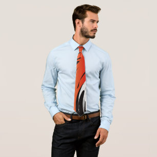 Red Black and White Abstrakt Tie Art Slips