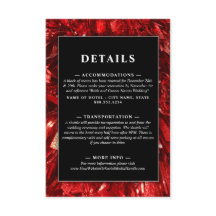 Red Black and White Modern jul Bröllop