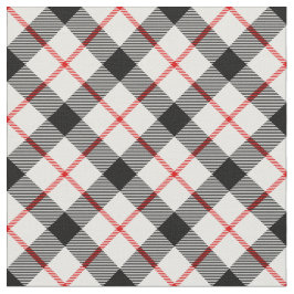 Red Black and White Play Fabric Tyg