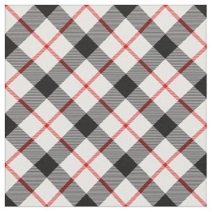 Red Black and White Play Fabric Tyg