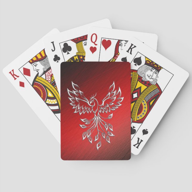 Red Black Ashes och Phoenix Casinokort (Baksidan)