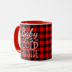 Red Black Baby Kallet utanför Play Mönster Mugg