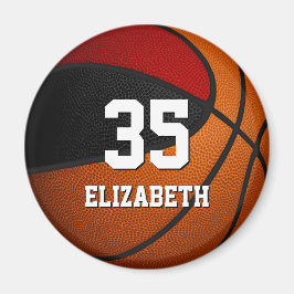 Red Black basketball-lagets spritpresentspelare na Magnet