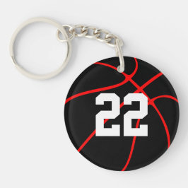 Red & Black Basketball Player Number eller Initial