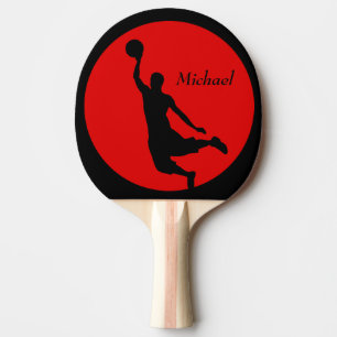 Red Black Basketball Slam dunk Personlig Pingisracket