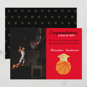 Red Black Basketball studenten-meddelande Meddelande