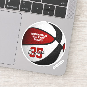 Red Black basketball Team färg-pojkar Klistermärken