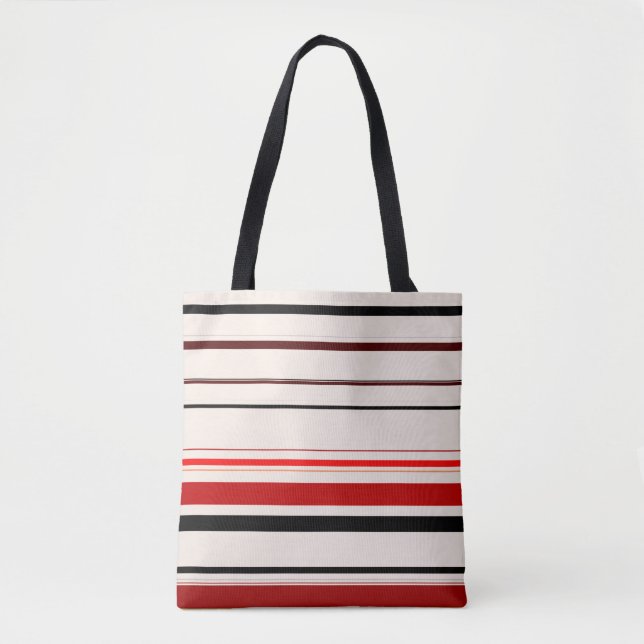 Red Black Beige Brown Rand Tygkasse (Framsida)