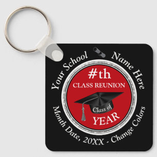 Red, Black Billigt, Souvenirs for Class Reunion, Nyckelring