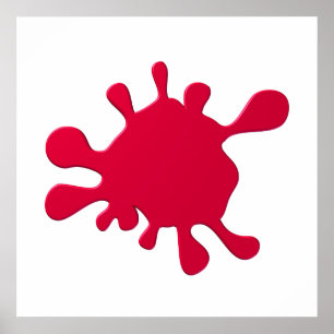 Red bläck blot poster