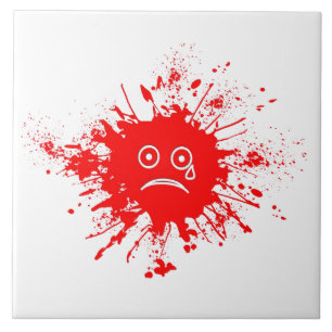 Red Bläck Blotch Kakelplatta