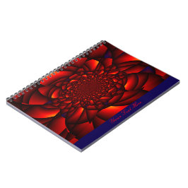 Red Black Blue Petal Anteckningsbok
