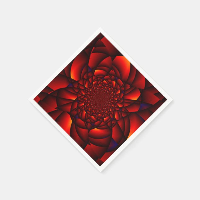 Red Black Blue Petal Pappersservett (Hörn)