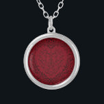 Red Black Bröllop Gothic Heart BeSnygg Elegant Silverpläterat Halsband<br><div class="desc">Vår vackra gula och svarta elegant-hjärtdesign är underbar som mörk elegant bröllop.</div>