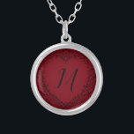 Red Black Bröllop Gothic Heart BeSnygg Elegant Silverpläterat Halsband<br><div class="desc">Vår vackra gula och svarta elegant-hjärtdesign är underbar som mörk elegant bröllop.</div>