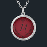 Red Black Bröllop Gothic Heart BeSnygg Elegant Silverpläterat Halsband<br><div class="desc">Vår vackra gula och svarta elegant-hjärtdesign är underbar som mörk elegant bröllop.</div>