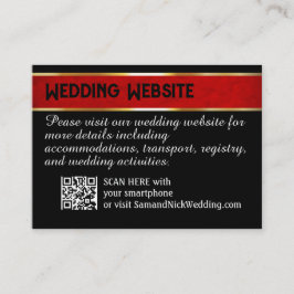 Red & Black Bröllop Tilläggskort