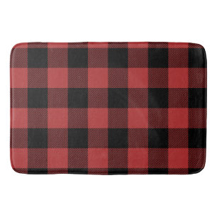 Red Black Buffalo Check Play Badrumsmatta