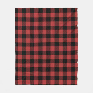 Red Black Buffalo Check Play Fleecefilt