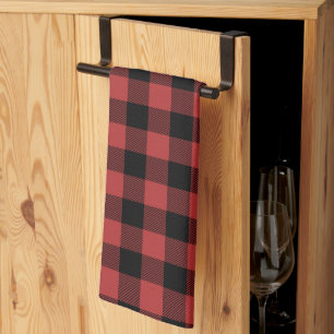 Red Black Buffalo Check Play Kökshandduk