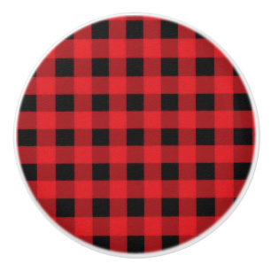 Red Black Buffalo Checker Play Land Rustic Knopp