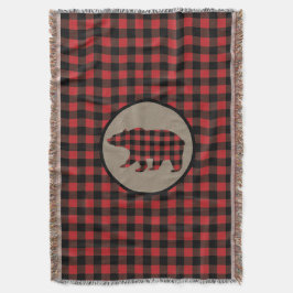Red Black Buffalo Play Bear Filt