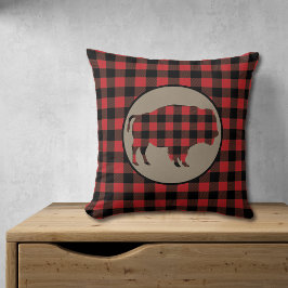 Red Black Buffalo Play Bison Kudde