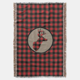 Red Black Buffalo Play Hjort Filt