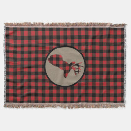 Red Black Buffalo Play Hjort Filt