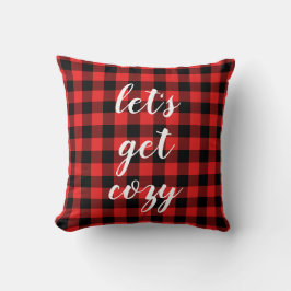Red Black Buffalo Play | Lumberjack-Personlig Kudde