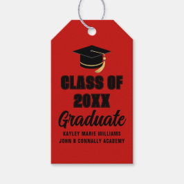 Red Black Class of 2026 Graduation Party Presentetikett