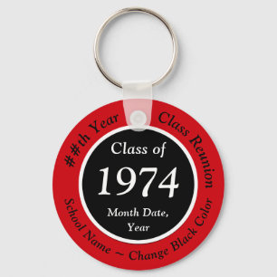 Red, Black, Class Reunion Party favors, vilket år Nyckelring