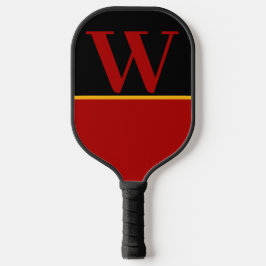 Red Black College Team Färg Monogram