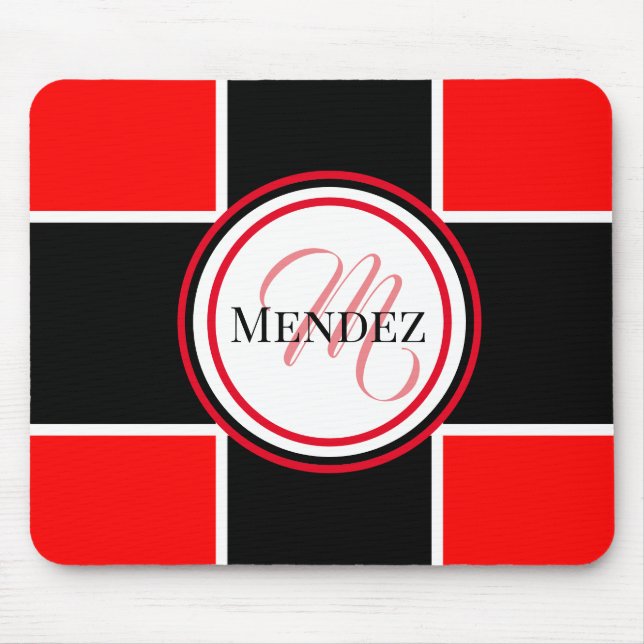 Red/Black Computer Mousepad Musmatta (Framsidan)