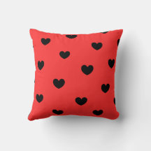 Red Black Cute Mysigt Modern Romantic Chic Heart