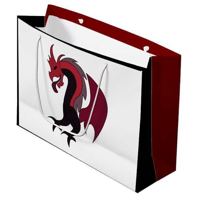 Red Black Dragon Mythical Creature (Framsidan Vinklad)