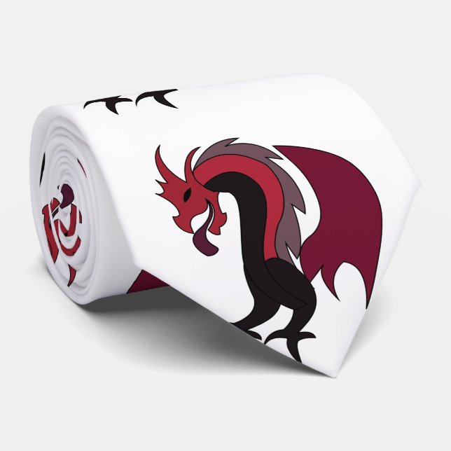Red Black Dragon Mythical Creature Slips (Rullad)