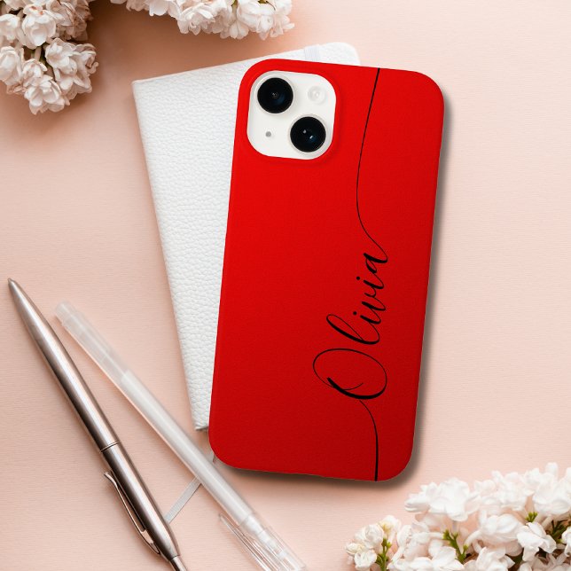 Red Black Elegant Calligraphy Script Namn (Skapare uppladdad)