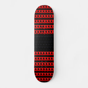 Red Black Fence Mini Skateboard Bräda 18,5 Cm