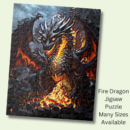 Red & Black Fire Dragon Pussel
