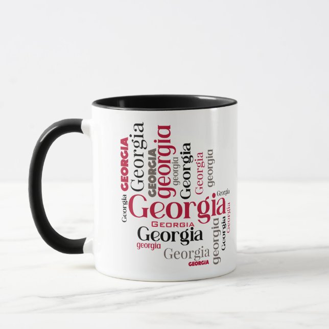 Red Black Georgia Ord Art Mugg (Vänster)