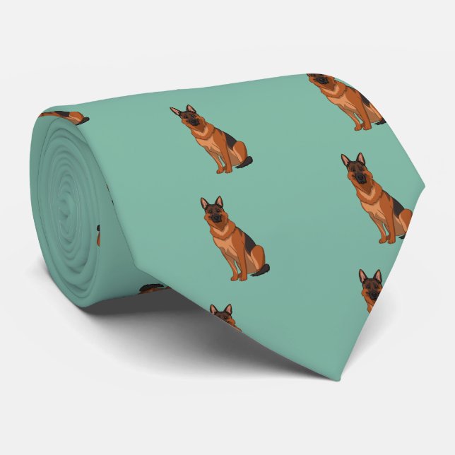 Red & Black German Shepherd GSD Slips (Rullad)