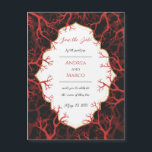 Red Black Gothic Wedding-inbjudan Spara datumet<br><div class="desc">Gör en påstående på ditt icke-traditionella bröllop med svarta och röda gotiska bröllop spara datum-kort. Perfekt för Halloween bröllop eller hallobröllop. De här magnetkorten ger dina gäster information om att du kastar en oförglömlig händelse. Få redo att ange tonen för din speciella dag med rock and roll bröllop spara datum!...</div>
