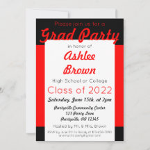 Red Black Grad Party Bold Studenten