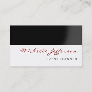 Red Black Grått White Event Planner, Affärskort Visitkort