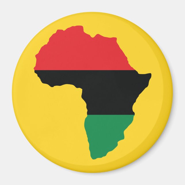 Red, Black & Green Africa Flag Magnet (Framsidan)