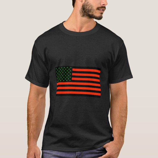 Red Black Green Flag Black Owned Bz African Americ T Shirt (Framsida)